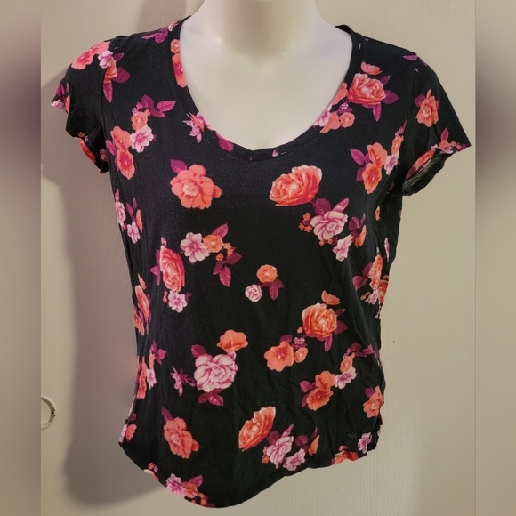PINK Victoria's Secret Tops - PINK VS Large Floral Rose Tee